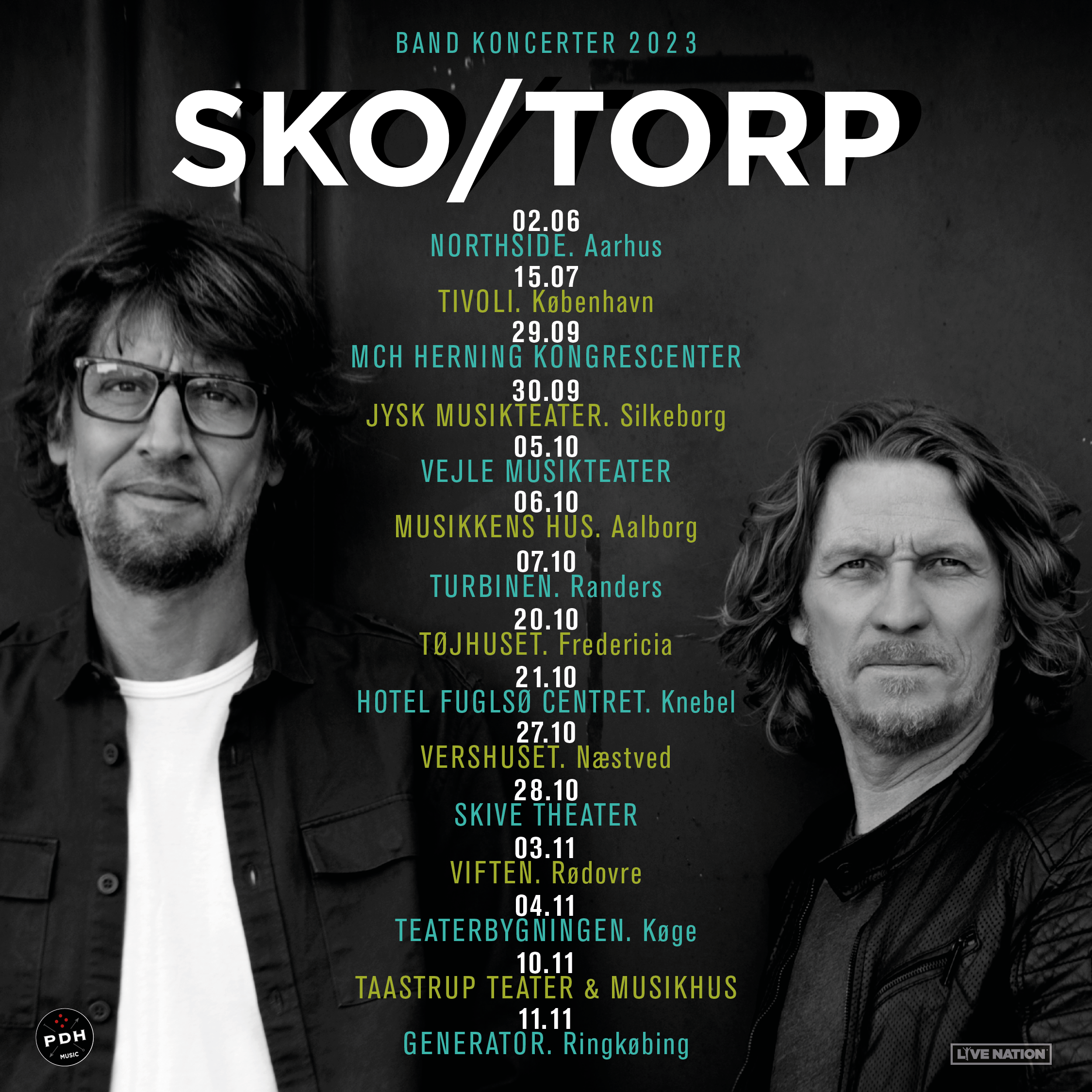 Sko/Torp band koncerter 2023